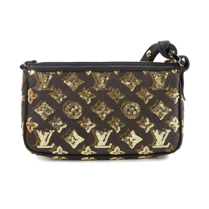 Louis Vuitton Monogram Eclipse Pochette Accessoires Handbag In Brown With Sequins