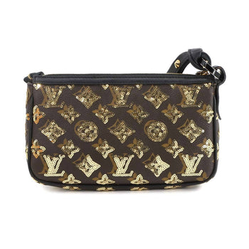 Louis Vuitton Monogram Eclipse Pochette Accessoires Handbag In Brown With Sequins
