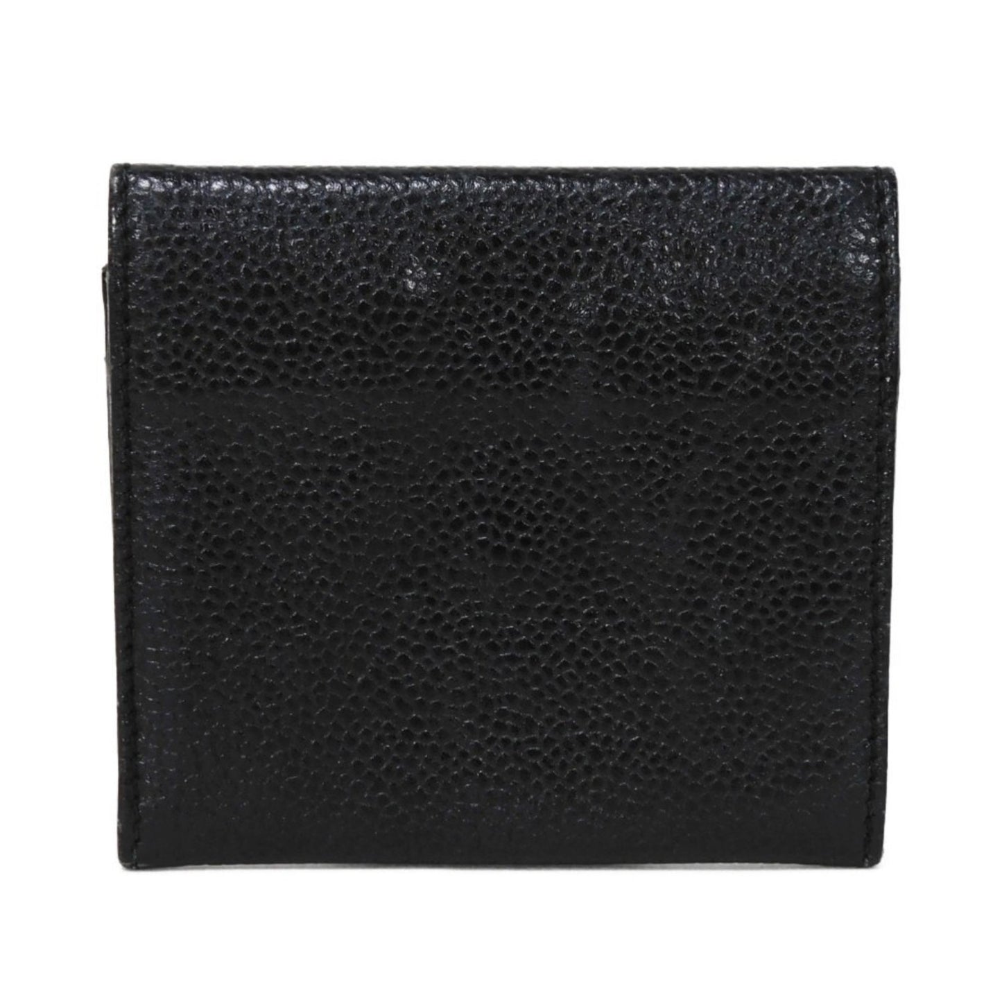 Chanel Coin Case Compact Flap Coco Mark Cc 3Rd Series Deca Caviar Skin Black