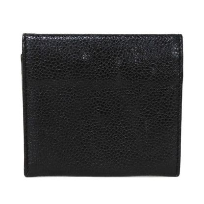 Chanel Coin Case Compact Flap Coco Mark Cc 3Rd Series Deca Caviar Skin Black