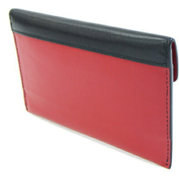 Prada Card Case 1Mc004 Red And Black Leather Pass Case