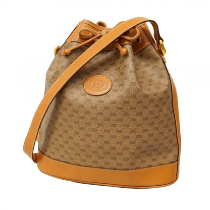 Gucci Micro Gg 001 86 0533 Shoulder Bag In Brown Leather
