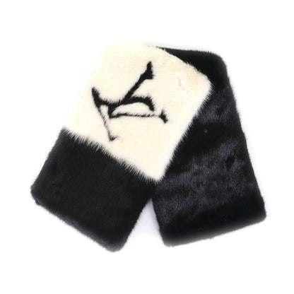 Louis Vuitton M77866 Echarpe Gaugram Mink Scarf With Lv Logo