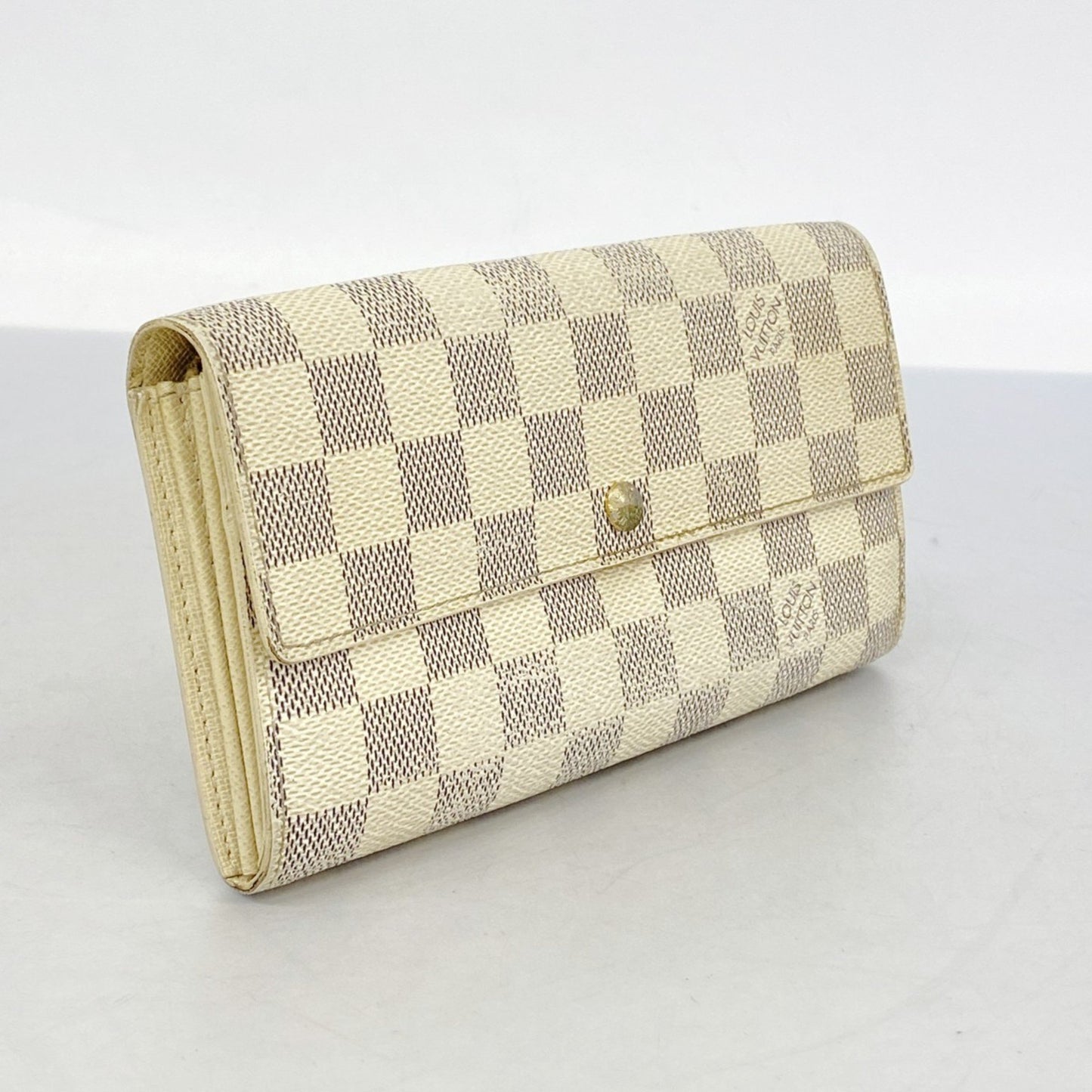 Louis Vuitton Damier Azur Portefeuille Sarah Long Wallet N61735 White