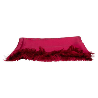Hermes Margiela Period Scarf Wine Red Multicolor Silk