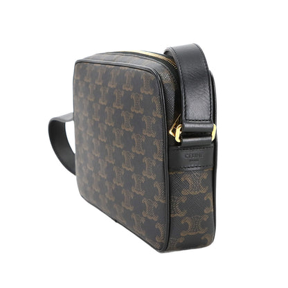 Celine Triomphe Medium Shoulder Bag In Black
