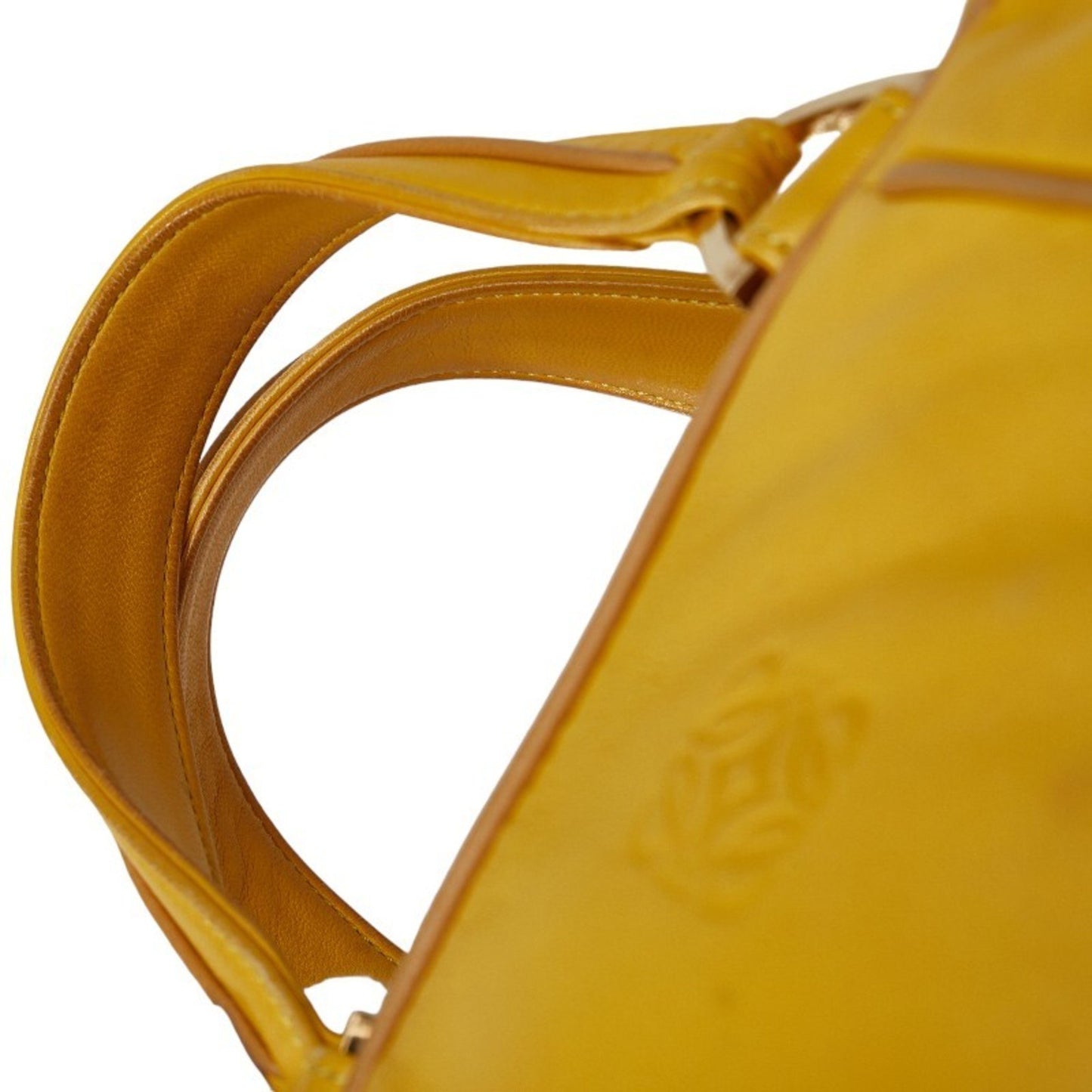 Loewe Anagram Mini Handbag In Yellow Leather