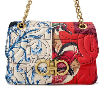 Salvatore Ferragamo Chain Shoulder Bag Gancini Nylon 21H454