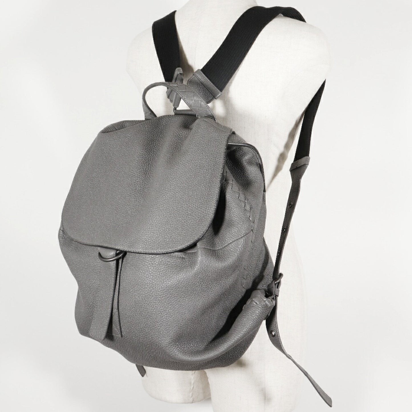 Bottega Veneta Bottegaveneta Intrecciato Backpack/Daypack Calf Made In Italy Gray Shoulder Handbag