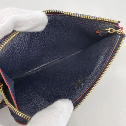 Louis Vuitton Monogram Empreinte Porte Carte Recto Verso Wallet/Coin Case M69420 Marine Rouge