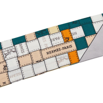 Hermes Herms Twilly Bolduc Au Carre Check Scarf