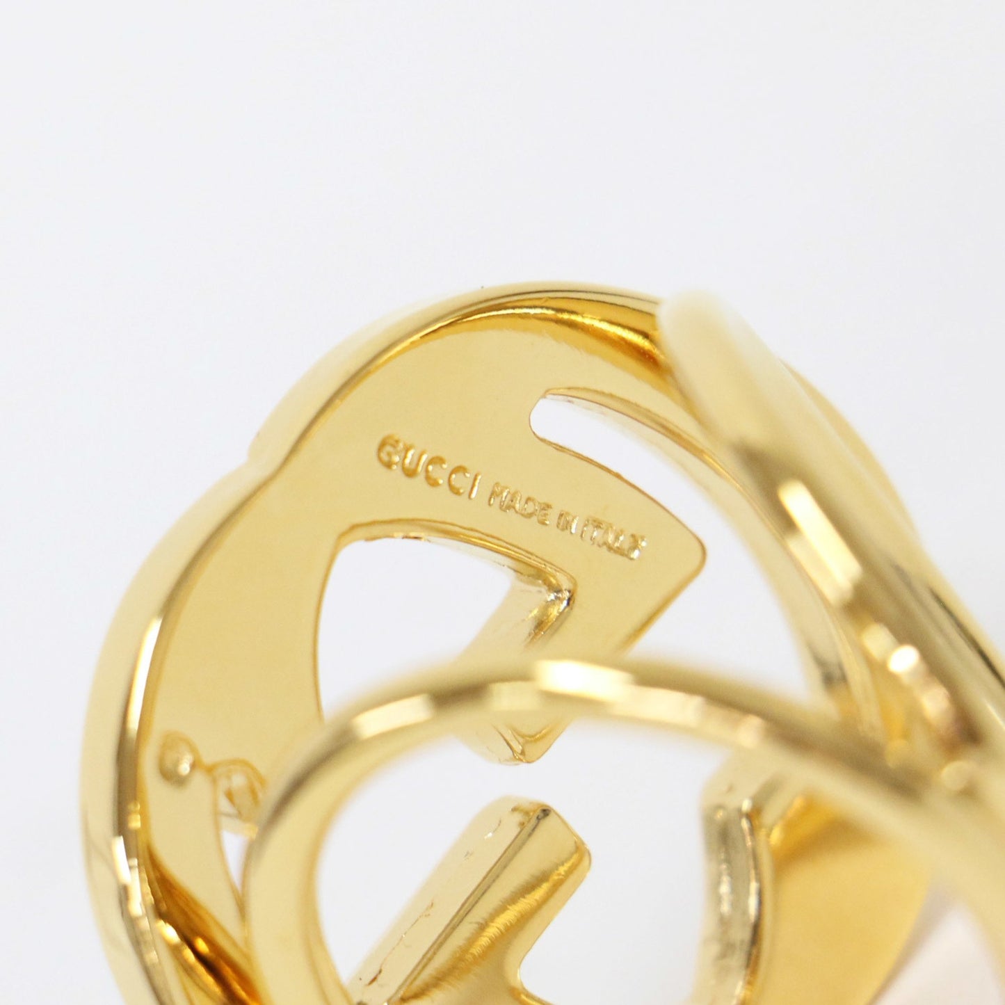 Gucci Gucci Scarf Ring Gold Gg Clasp