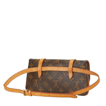 Louis Vuitton Monogram Pochette Marel Waist Bag Body M51159 Brown Pvc Leather