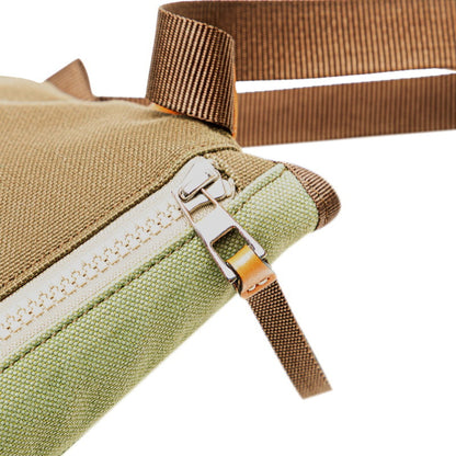 Loewe Anagram Eye Nature Shoulder Bag Khaki Green Canvas Leather