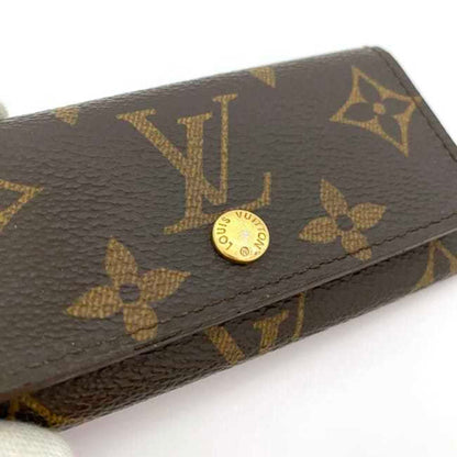 Louis Vuitton 4-Ring Key Case Ec-21457 Brown Monogram M69517 Canvas Ct2172 Louis Vuitton Key Holder