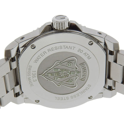 Gucci Dive 200M Date 136 3 Ya136311 Blue Dial Stainless Steel Quartz Watch 40Mm