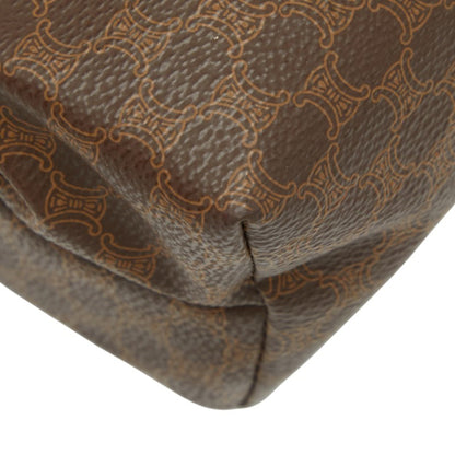 Celine Macadam Pouch Brown Leather