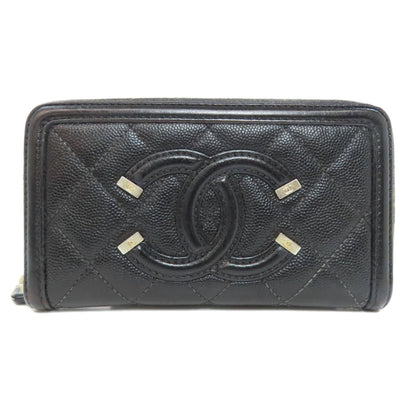 Chanel Matelasse Long Wallet Grained Calfskin