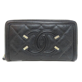 Chanel Matelasse Long Wallet Grained Calfskin