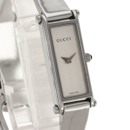 Gucci 1500L Square Face Bangle Watch Stainless Steel Ss