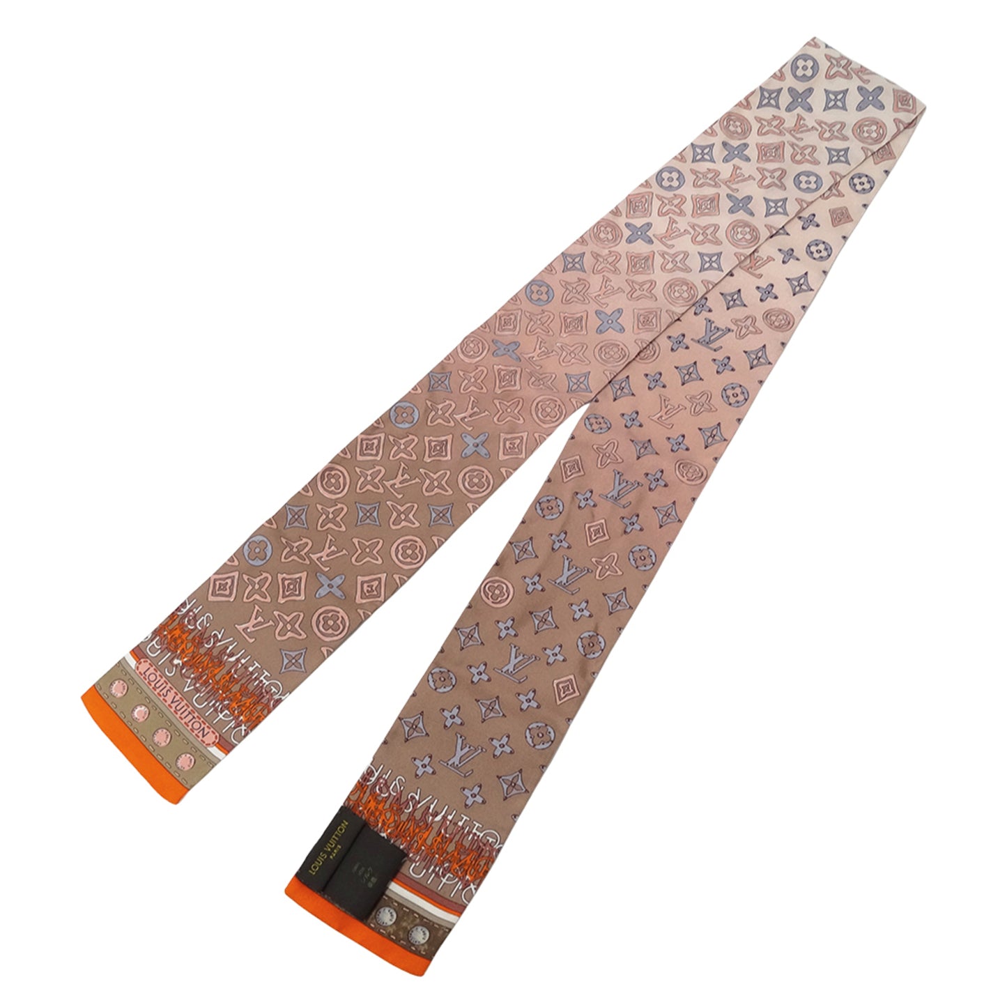 Louis Vuitton Women'S Monogram Map Silk Bandeau Scarf