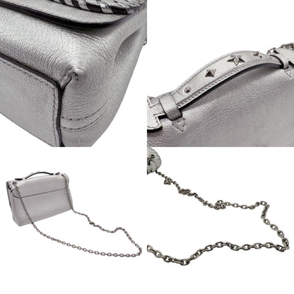 Louis Vuitton Handbag Shoulder Bag Valley Chain Leather Silver