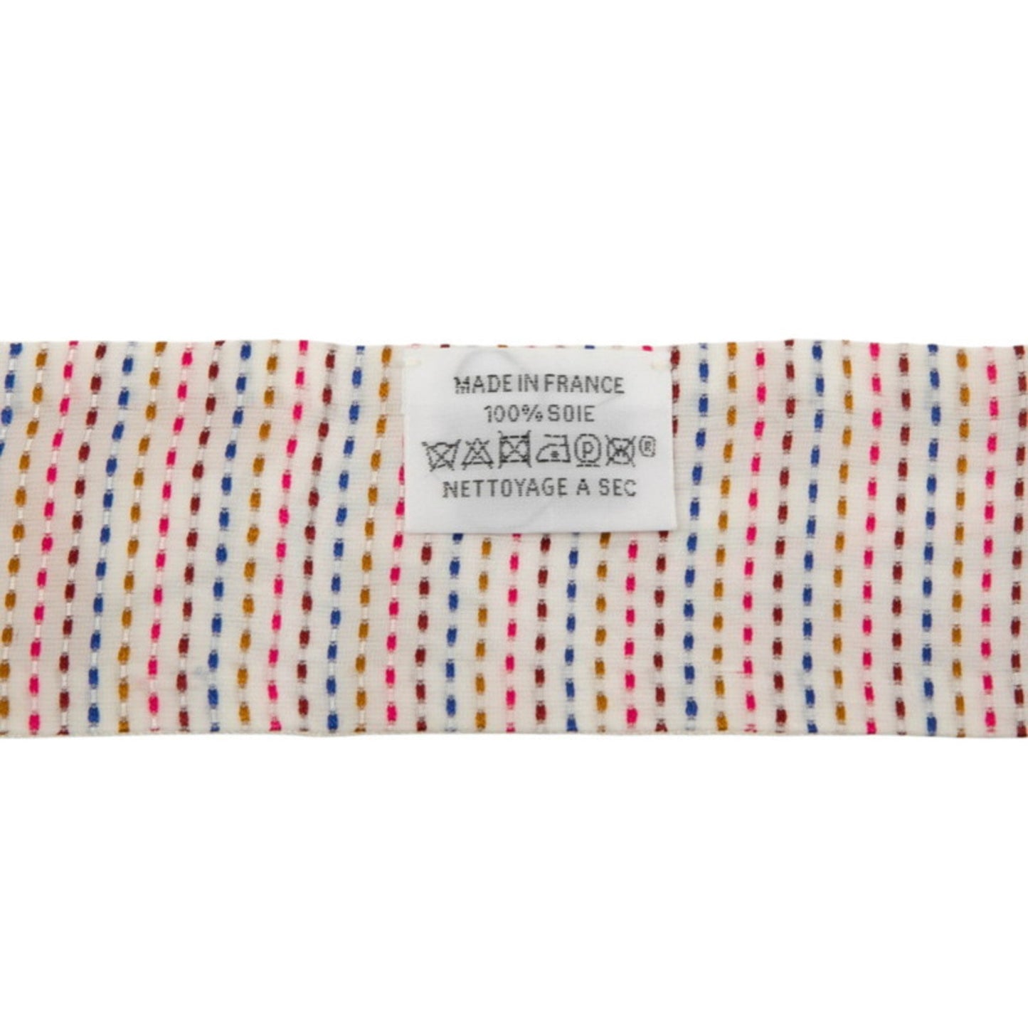 Hermes Herms Twilly Chevaloscope Neon Scarf/Muffler In White