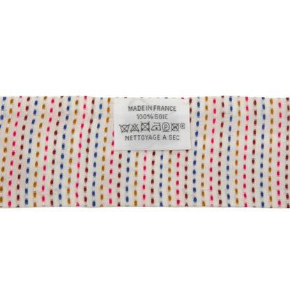 Hermes Herms Twilly Chevaloscope Neon Scarf/Muffler In White