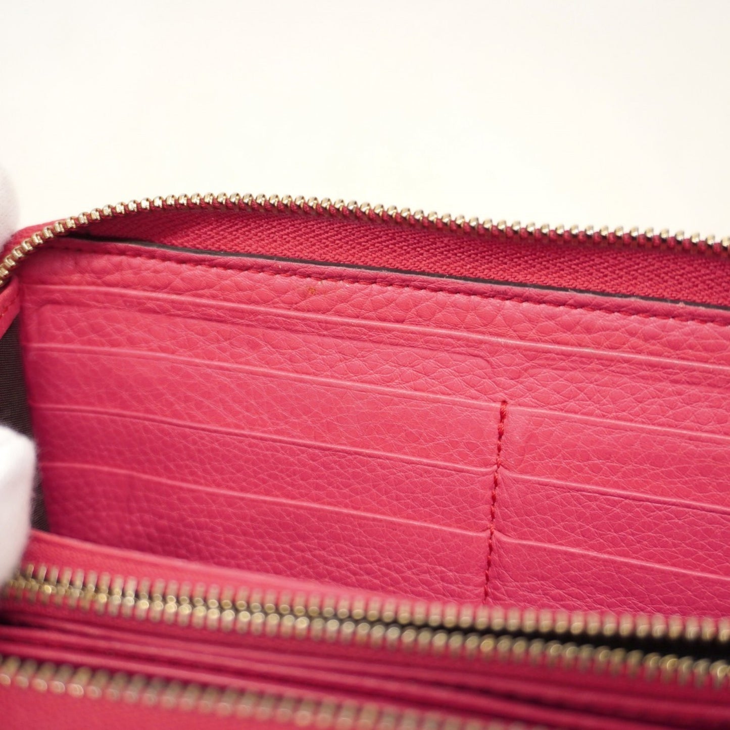 Gucci Soho Long Wallet 308280 Leather Pink