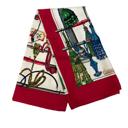 Hermes Herms Carr 90 Passementerie Scarf With Cord Decoration