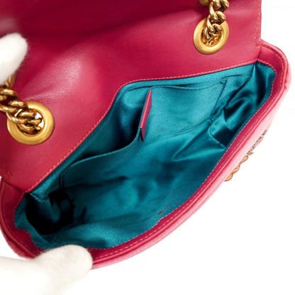 Gucci Gg Marmont Shoulder Bag 446744 Velvet Pink