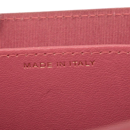 Chanel Coco Mark Mademoiselle Mini Chain Wallet Shoulder Bag In Pink Lambskin