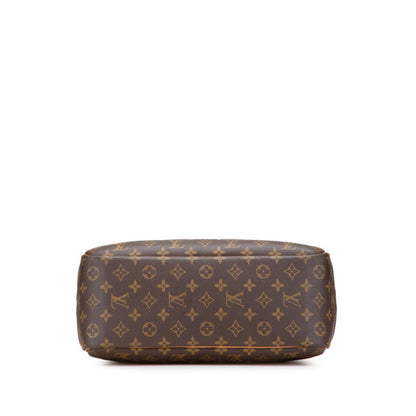 Louis Vuitton Monogram Deauville Handbag M47270 Brown Leather