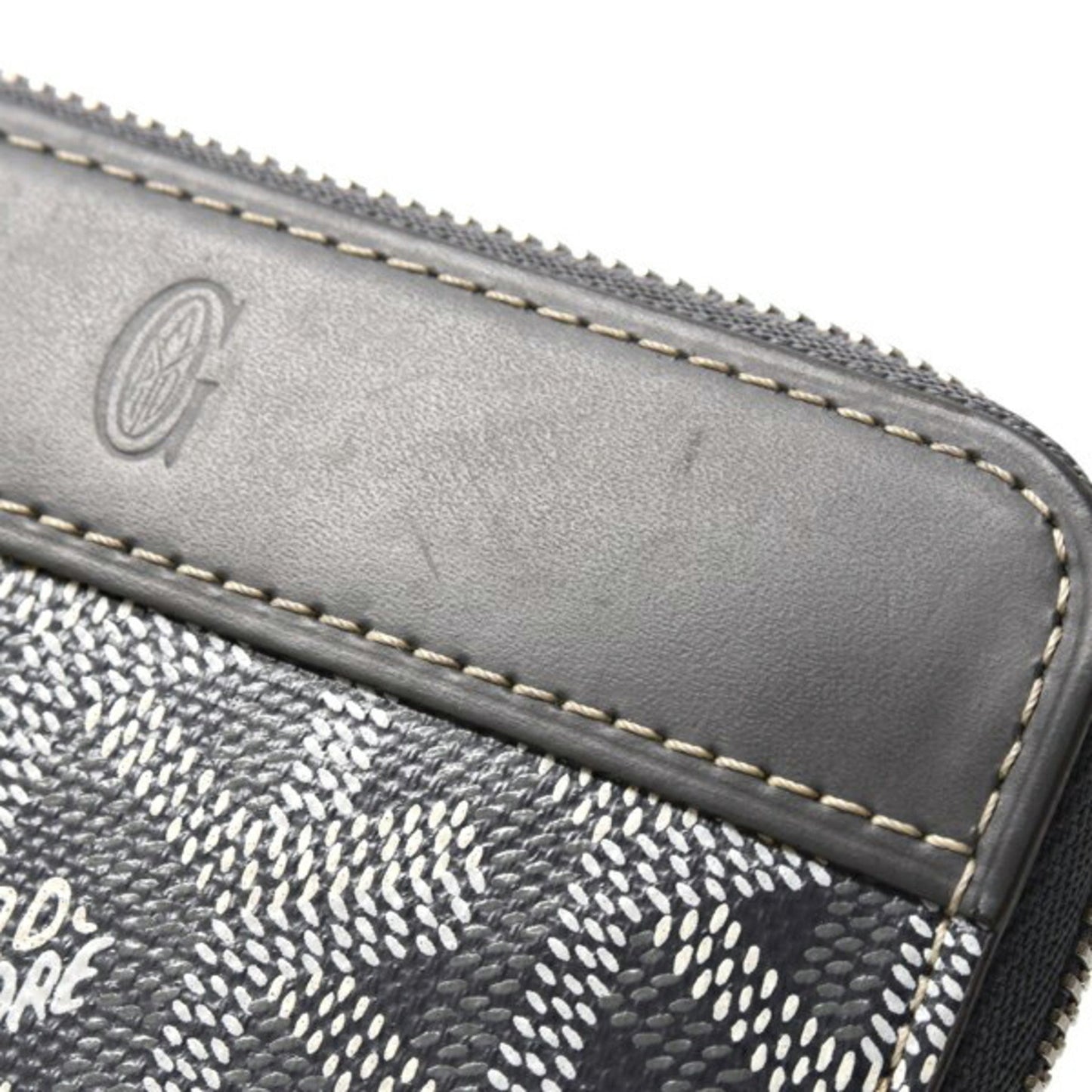 Goyard Matignon Pm Coin Case In Gray Pvc Leather