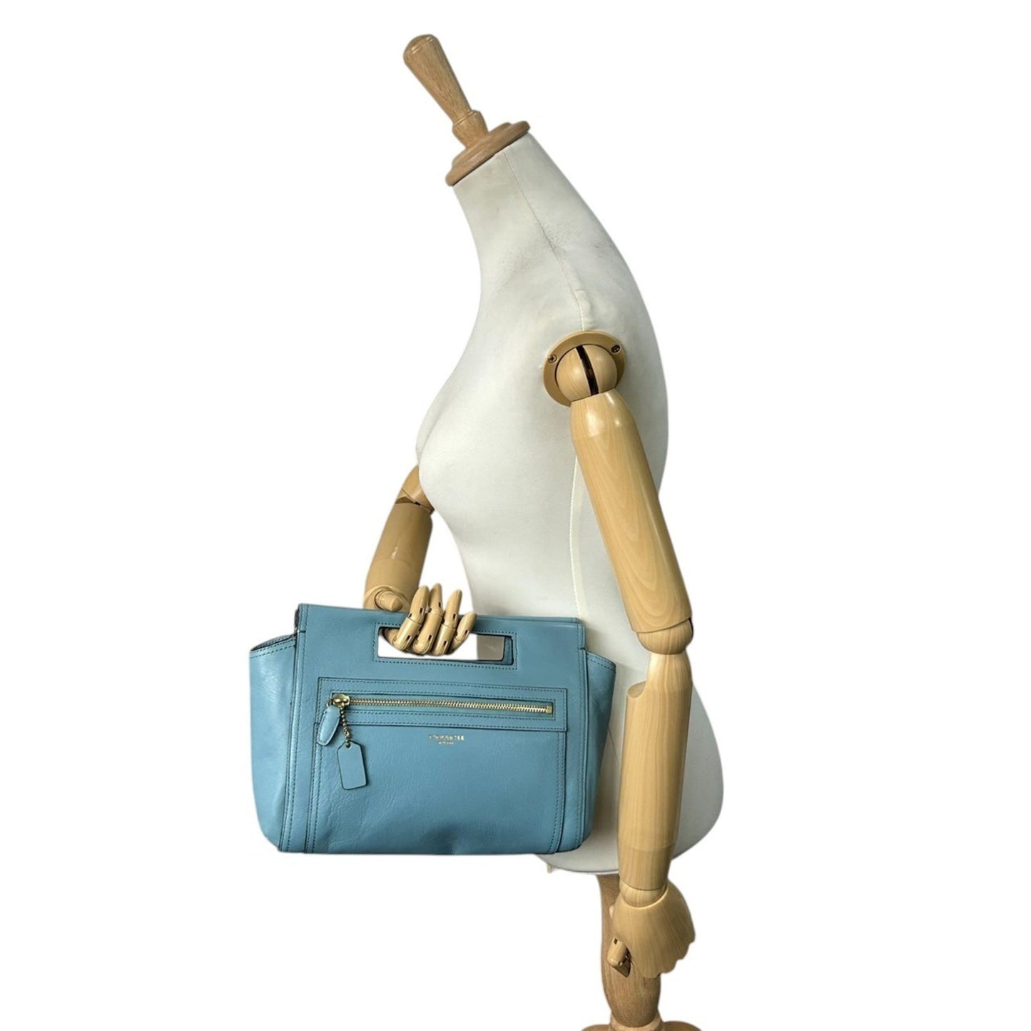 Coach Handbag/Clutch Bag With Cutout Handles