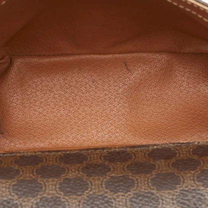 Celine Macadam Shoulder Bag Brown Pvc Leather