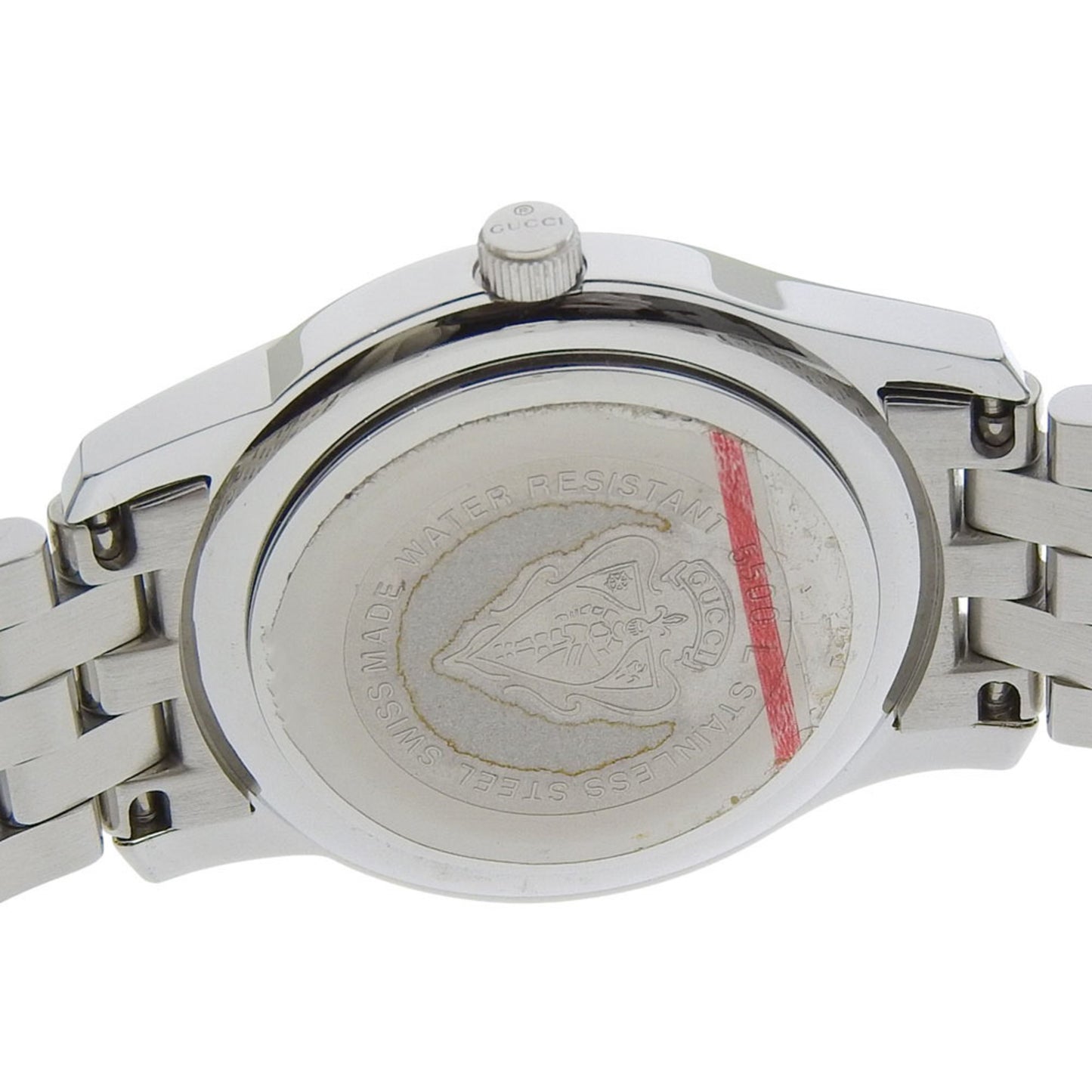 Gucci Date 5500L Silver Dial Stainless Steel Quartz Watch