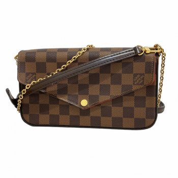 Louis Vuitton Damier Pochette Felicie Shoulder Wallet N40492 Ebene