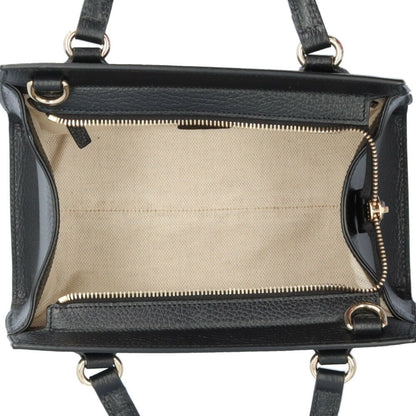 Gucci Interlocking G Soho Shoulder Bag Leather 607722 Black
