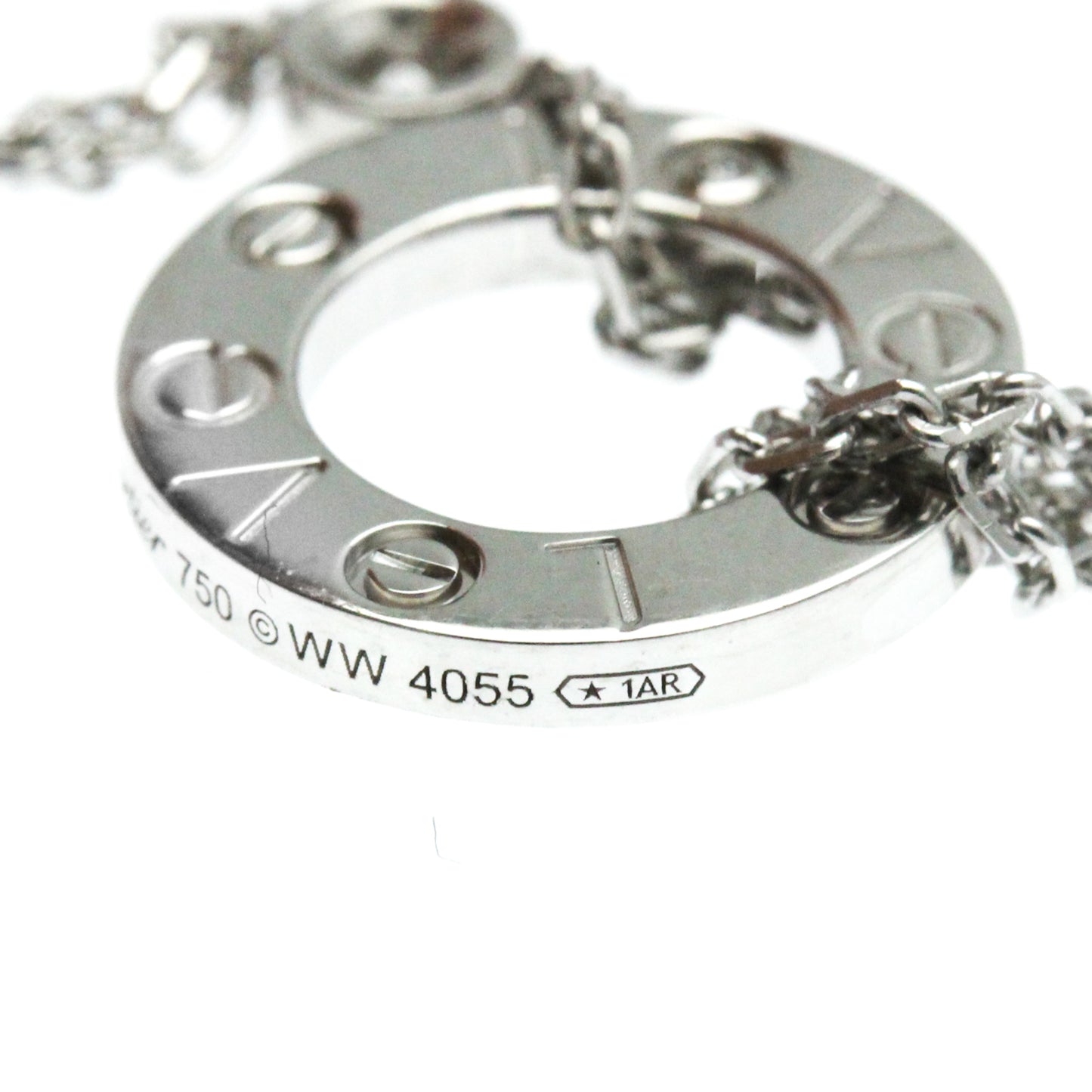 Cartier Love Circle Necklace B7219400 White Gold (18K) Diamond Men