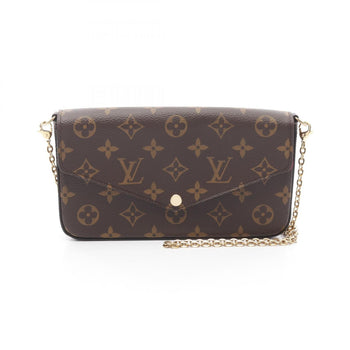 Louis Vuitton Louis Vuitton Pochette Felicie Monogram Fuchsia Shoulder Bag Coated Canvas