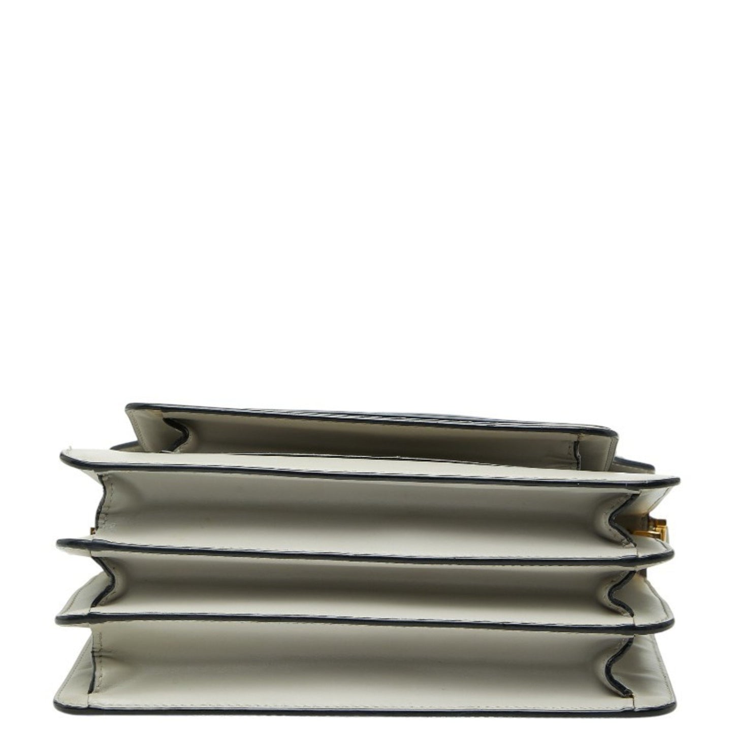 Marni Trunk Shoulder Bag Gray Leather