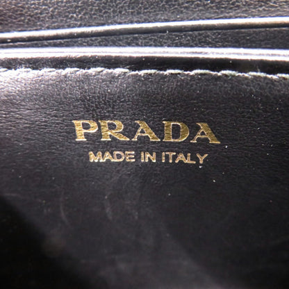 Prada Round Zipper Wallet 1Mm268 Leather Gold Hardware Black Coin Case 0691 Prada