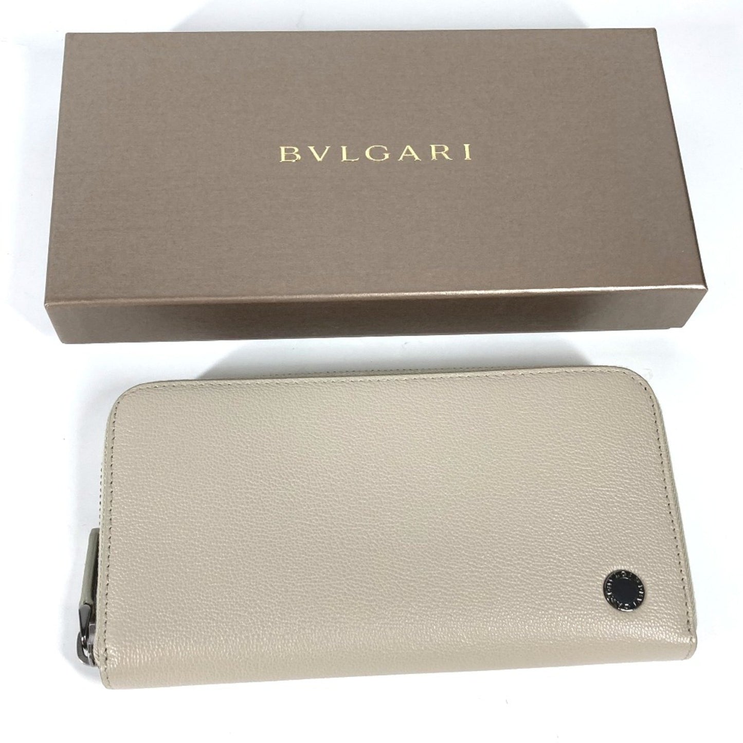 Bvlgari Long Wallet Zip Around Long Wallet Ivorybased