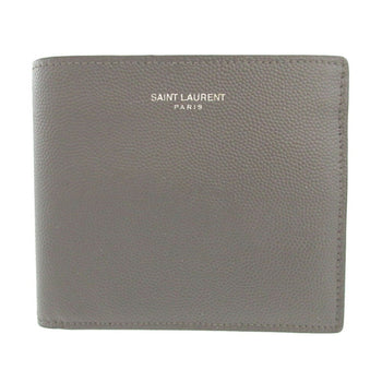 Yves Saint Laurent Saint Laurent Paris 396303 Leather Grey Bi-Fold Wallet 1552Saint Laurent Paris