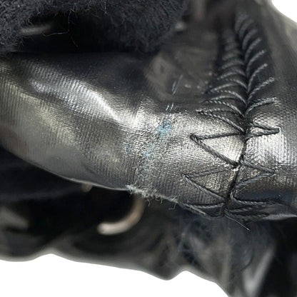 Chanel Chain Tote Bag Coco Mark Nylon Fur Chanel Black