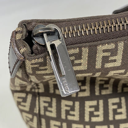 Fendi Zucchino Tote Bag In Brown Nylon Canvas