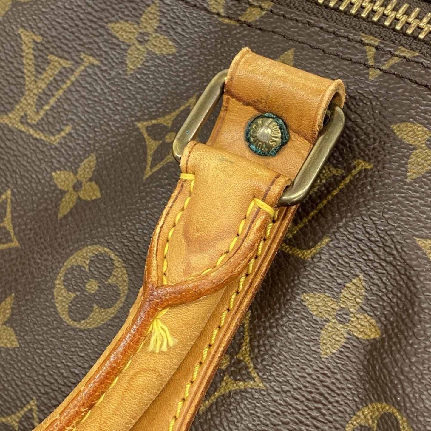 Louis Vuitton Monogram Keepall 55 Boston Bag M41424 Brown