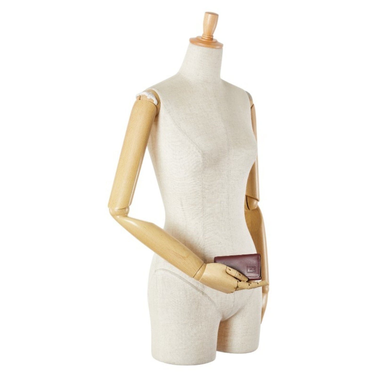 Burberry Nova Check 3-Ring Key Case In Wine Red