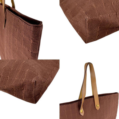 Hermes Herms Amedaba Diago Gm Handbag Tote Bag In Brown And Gold